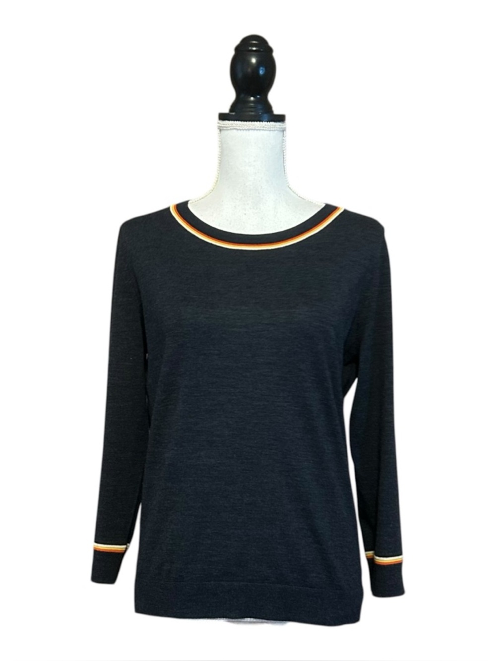 Akris Punto Lightweight Wool Pullover Sweater Women’sSZ US 10 in Grey Multi